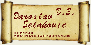 Daroslav Selaković vizit kartica